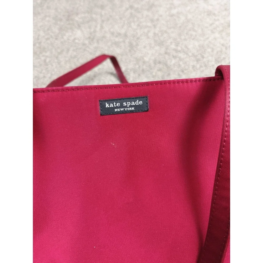 Kate Spade New York Vintage Y2K Red Nylon Shoulder Bag‎ Tote Rectangular
